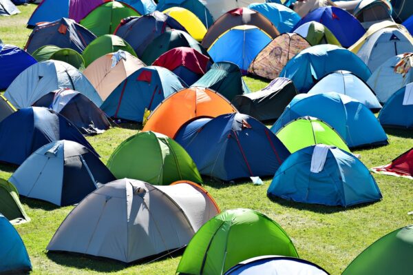 Tents at the festival